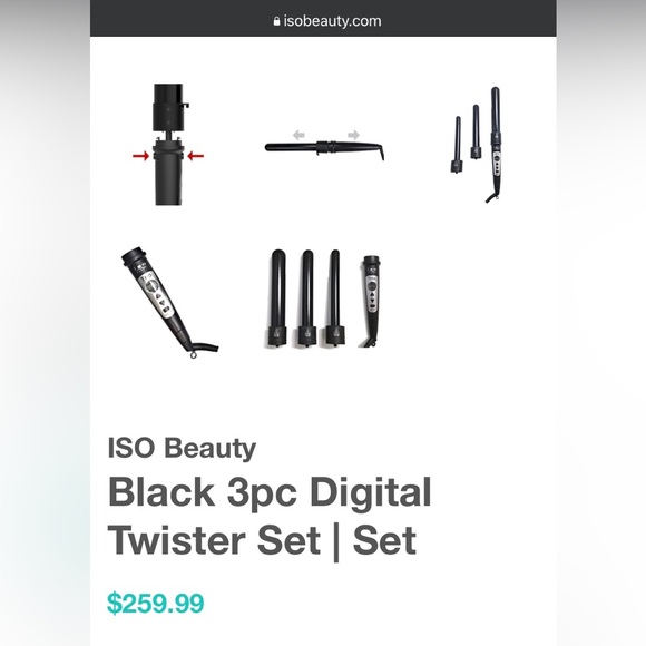 ISO beauty - interchangeable curling wand trio - like new - Picture 2 of 6